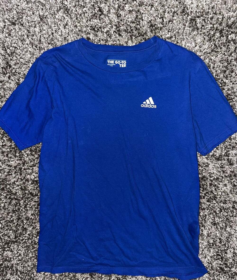 Adidas The Go-To Tee Men's Medium Blue Short Sleeve Cotton T-Shirt